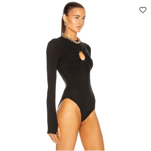 VERSACE One Piece 
 O Ring Bodysuit In Black NWT - Picture 7 of 10